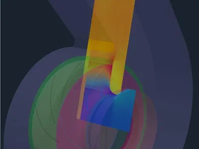 يشير إلى ملاحظة تصميم السائل الفولوتي لمروحة الطرد المركزي ذات المدخل الواحد الدوار الخارجي-من سونكسفان