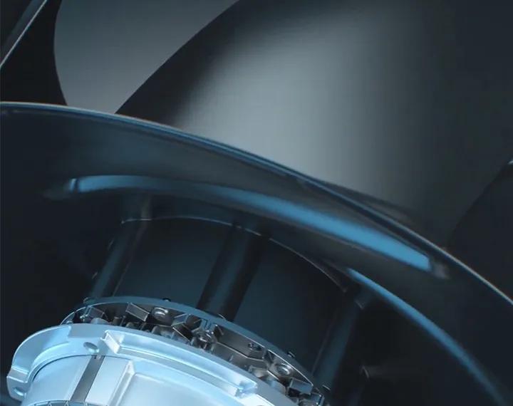 ميزة مراوح الطرد المركزي المنحنية الخلفية